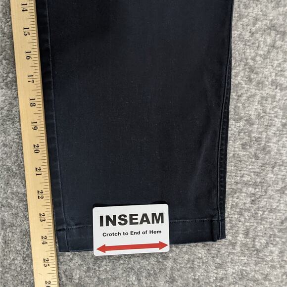 Lands' End Ankle Jeans Women Size 12 Inseam 24.5" Mid-Rise Black Pull On - Picture 11 of 11